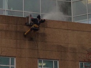 Pressure Washing off Black Mold